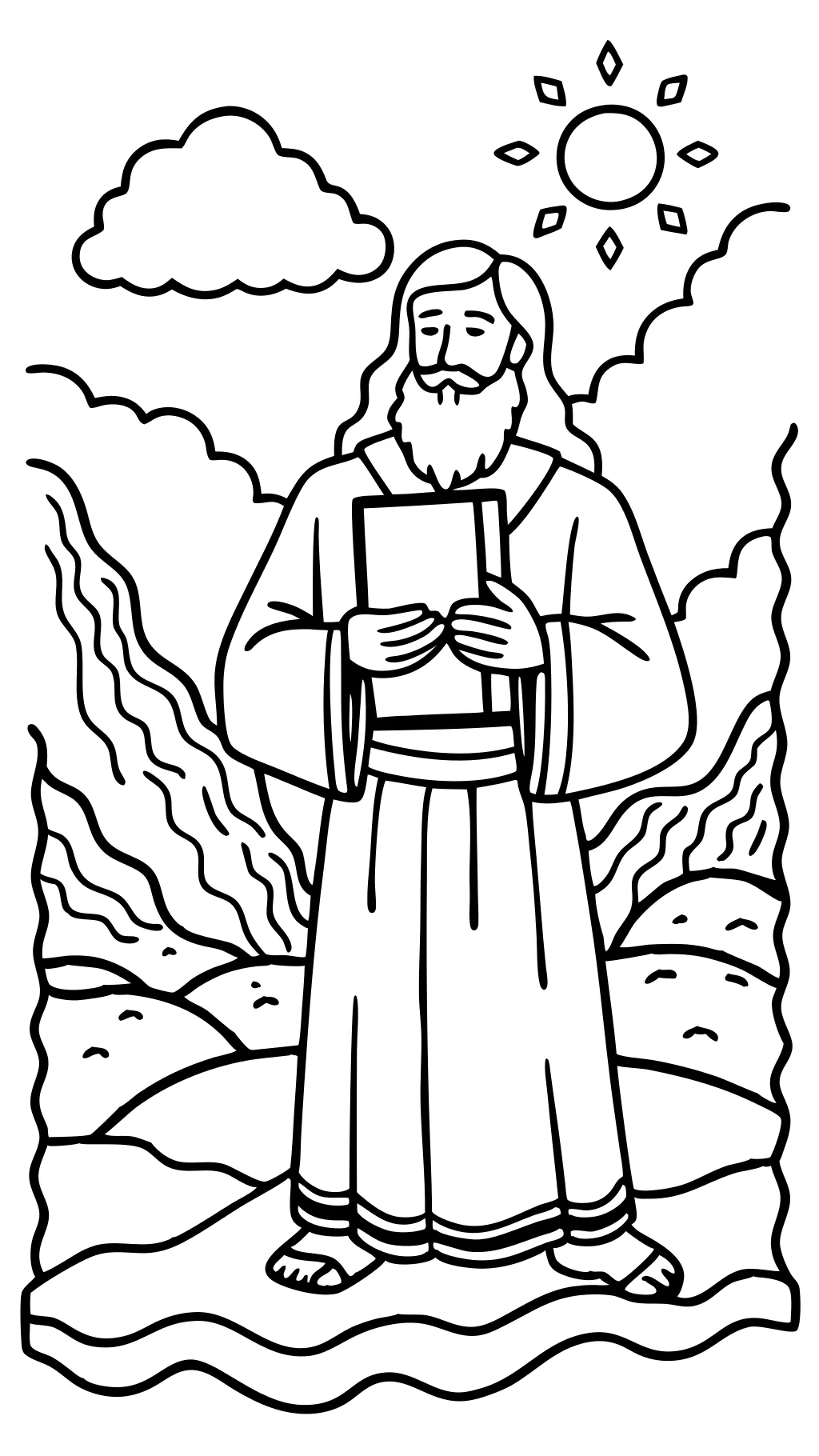 moses coloring page